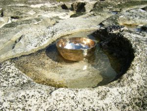 Nepalschale im Wasser